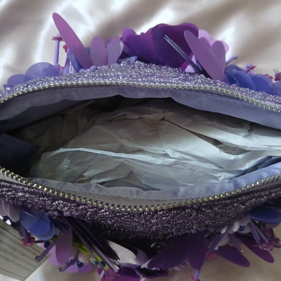 🪻🪻Beaded Purple Handbag - Made in India 🪻🪻 - Picture 6 of 6